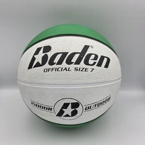 Baden Official Size 7 Basketball Green White Indoor Outdoor Basket Ball BR7-703